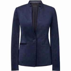 Banana Republic Long and Lean Navy Velvet Blazer